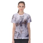 Cracked Marble Symphony Pattern Design Women s Sport Mesh T-Shirt