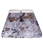 Cracked Marble Symphony Pattern Design Fitted Sheet (Queen Size)