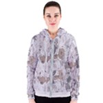 Cracked Marble Symphony Pattern Design Women s Zipper Hoodie