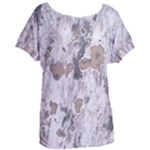 Cracked Marble Symphony Pattern Design Women s Oversized T-Shirt