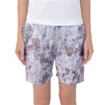 Cracked Marble Symphony Pattern Design Women s Basketball Shorts