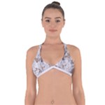 Cracked Marble Symphony Pattern Design Halter Neck Bikini Top