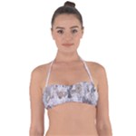 Cracked Marble Symphony Pattern Design Tie Back Bikini Top