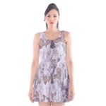 Cracked Marble Symphony Pattern Design Scoop Neck Skater Dress