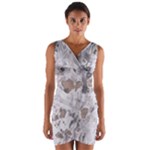 Cracked Marble Symphony Pattern Design Wrap Front Bodycon Dress