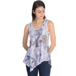 Cracked Marble Symphony Pattern Design Sleeveless Tunic