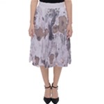 Cracked Marble Symphony Pattern Design Classic Midi Skirt