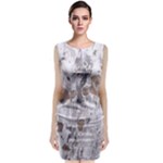 Cracked Marble Symphony Pattern Design Classic Sleeveless Midi Dress