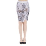 Cracked Marble Symphony Pattern Design Midi Wrap Pencil Skirt