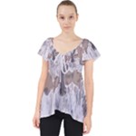 Cracked Marble Symphony Pattern Design Lace Front Dolly Top