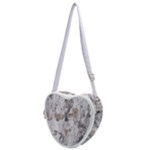 Cracked Marble Symphony Pattern Design Heart Shoulder Bag