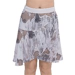 Cracked Marble Symphony Pattern Design Chiffon Wrap Front Skirt