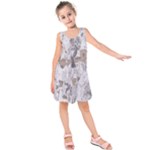 Cracked Marble Symphony Pattern Design Kids  Sleeveless Dress