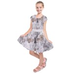 Cracked Marble Symphony Pattern Design Kids  Short Sleeve Dress