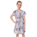 Cracked Marble Symphony Pattern Design Kids  Drop Waist Dress