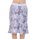 Cracked Marble Symphony Pattern Design Short Mermaid Skirt