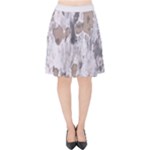 Cracked Marble Symphony Pattern Design Velvet High Waist Skirt