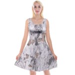 Cracked Marble Symphony Pattern Design Reversible Velvet Sleeveless Dress