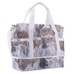 Cracked Marble Symphony Pattern Design Sports Shoulder Bag with Shoes Compartment