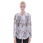 Cracked Marble Symphony Pattern Design Womens Long Sleeve Shirt