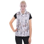 Cracked Marble Symphony Pattern Design Women s Button Up Vest