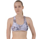 Cracked Marble Symphony Pattern Design Criss Cross Racerback Sports Bra