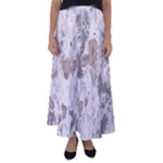 Cracked Marble Symphony Pattern Design Flared Maxi Skirt