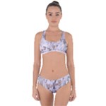 Cracked Marble Symphony Pattern Design Criss Cross Bikini Set