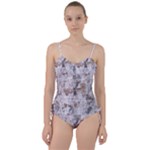 Cracked Marble Symphony Pattern Design Sweetheart Tankini Set