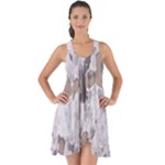 Cracked Marble Symphony Pattern Design Show Some Back Chiffon Dress