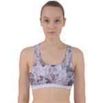 Cracked Marble Symphony Pattern Design Back Weave Sports Bra