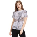 Cracked Marble Symphony Pattern Design Women s Short Sleeve Rash Guard