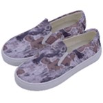 Cracked Marble Symphony Pattern Design Kids  Canvas Slip Ons