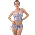 Cracked Marble Symphony Pattern Design Mini Tank Bikini Set