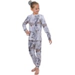 Cracked Marble Symphony Pattern Design Kids  Long Sleeve Set 