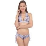 Cracked Marble Symphony Pattern Design Tie It Up Bikini Set