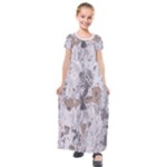 Cracked Marble Symphony Pattern Design Kids  Short Sleeve Maxi Dress