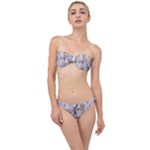 Cracked Marble Symphony Pattern Design Classic Bandeau Bikini Set