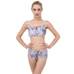 Cracked Marble Symphony Pattern Design Layered Top Bikini Set