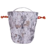 Cracked Marble Symphony Pattern Design Drawstring Bucket Bag