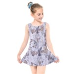 Cracked Marble Symphony Pattern Design Kids  Skater Dress Swimsuit