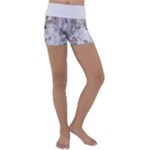 Cracked Marble Symphony Pattern Design Kids  Lightweight Velour Yoga Shorts