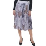 Cracked Marble Symphony Pattern Design Classic Velour Midi Skirt 