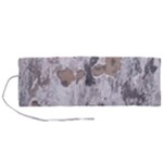 Cracked Marble Symphony Pattern Design Roll Up Canvas Pencil Holder (M)