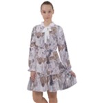 Cracked Marble Symphony Pattern Design All Frills Chiffon Dress