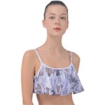 Cracked Marble Symphony Pattern Design Frill Bikini Top