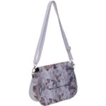 Cracked Marble Symphony Pattern Design Saddle Handbag