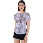 Cracked Marble Symphony Pattern Design Back Cut Out Sport T-Shirt