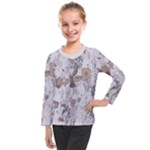 Cracked Marble Symphony Pattern Design Kids  Long Mesh T-Shirt