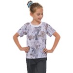 Cracked Marble Symphony Pattern Design Kids  Mesh Piece T-Shirt